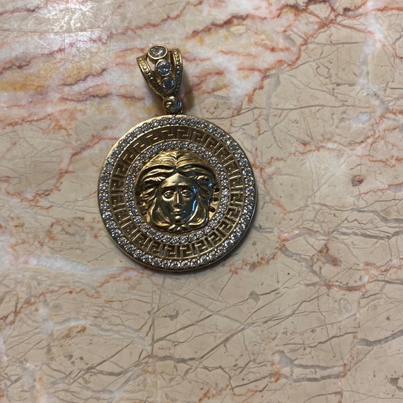 10kt gold Versace Medusa pendant